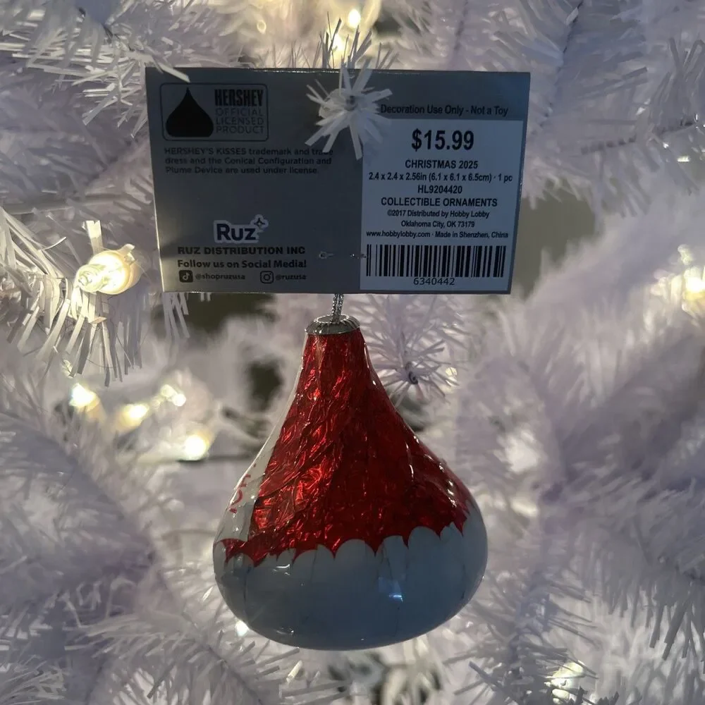 New Hersheys Kiss Ornament by Ruz